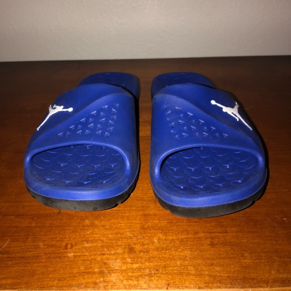 blue jordan slides